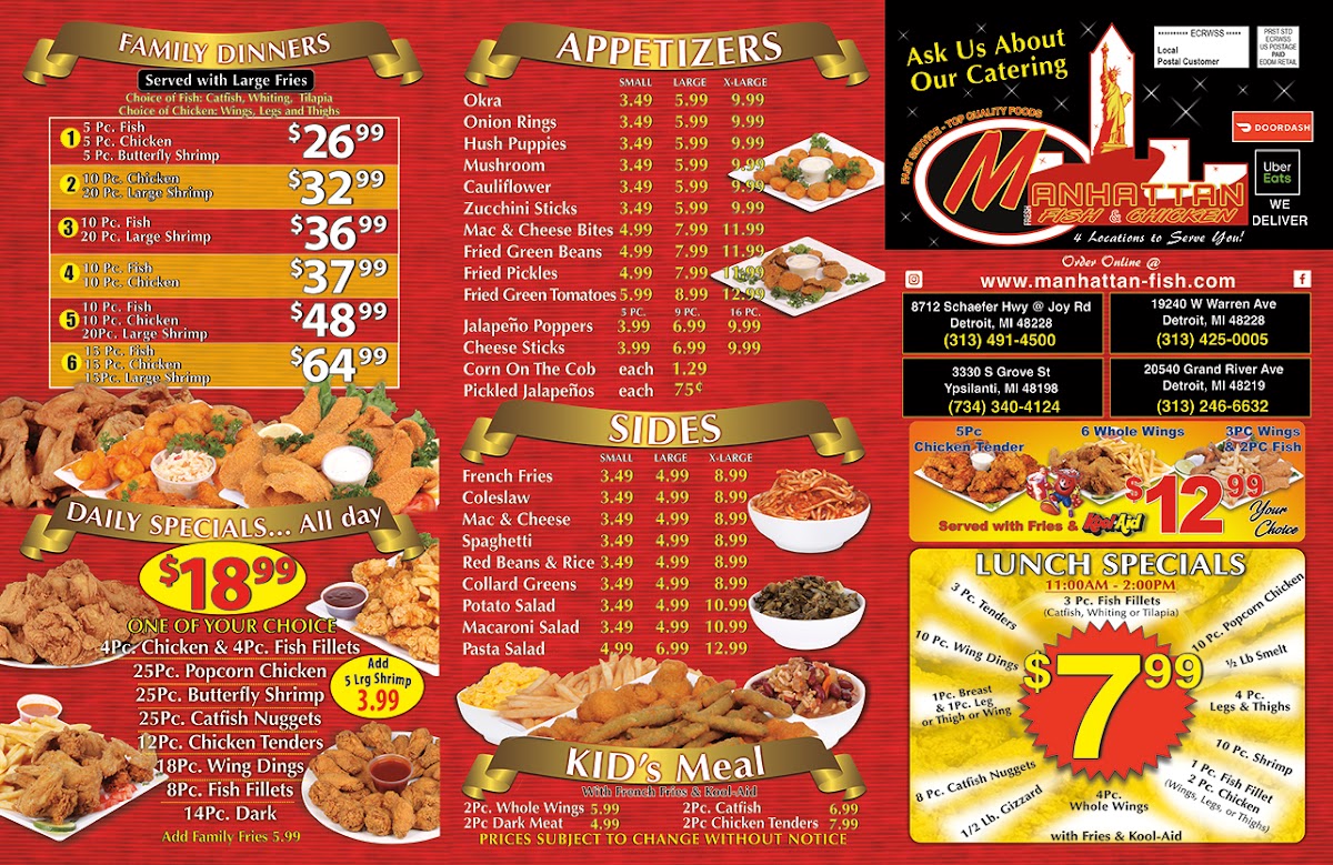 Manhattan Fish & Chicken Menu - Image 2
